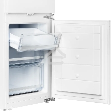 Встраиваемый холодильник Kuppersberg RBN 1960, High-Tech, объем 267 л, скользящий фасад, электронное управление, No Frost, антибактериальный пластик, звуковой сигнал при открытой дверце, перенавешиваемые двери, LED освещение, уровень шума 41 дБ, энергоэфф