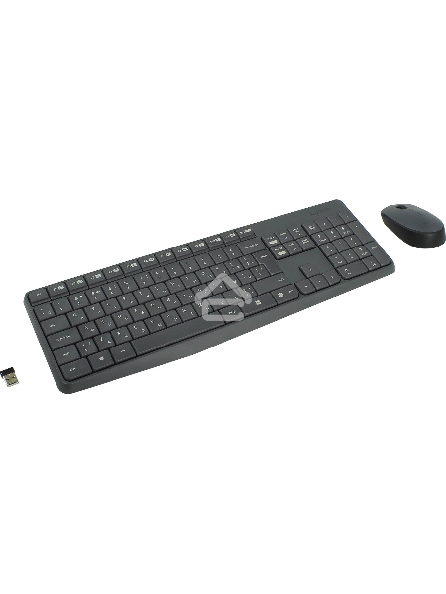 Клавиатура + мышь Logitech MK235 клав:черный мышь:черный USB беспроводная