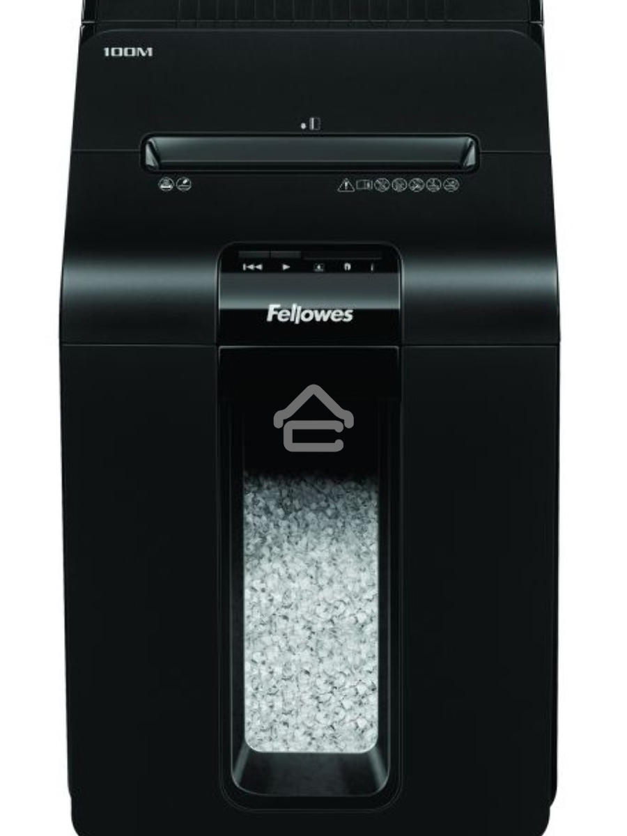 Шредер Fellowes AutoMax 100M (секр.P-4)/фрагменты/100лист./23лтр./скрепки/скобы/пл.карты