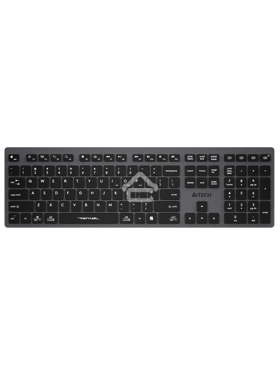 Клавиатура A4Tech Fstyler FBX50C беспроводная, USB, Bluetooth/Радиоканал, серый