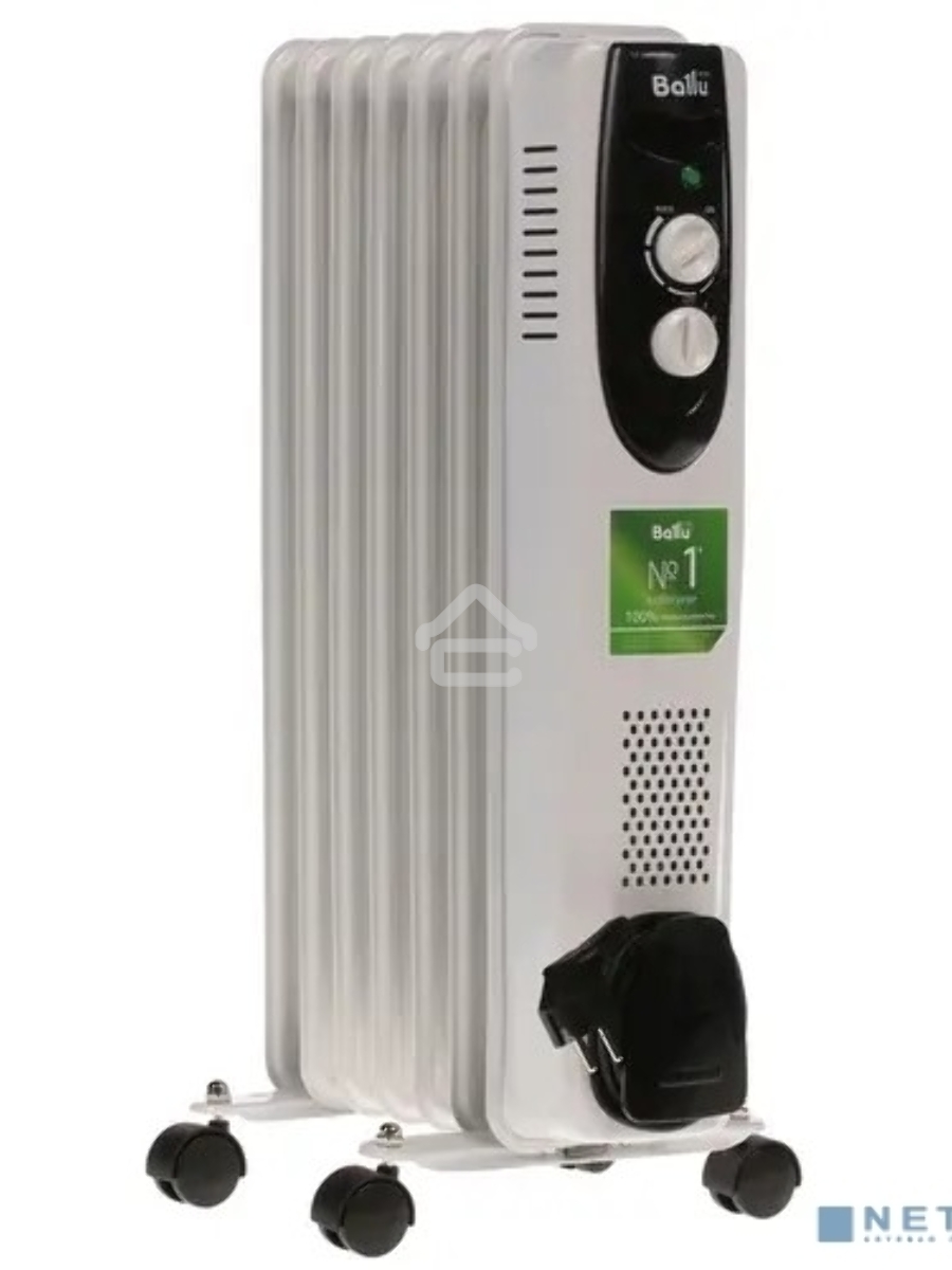 Масляный обогреватель Ballu Classic BOH/CL-07WRN (7 секций), белый, 1500 Вт, 20 м2, термостат