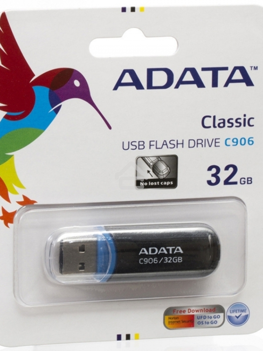 Флеш диск USB 2.0 ADATA Flash Drive 32Gb C906 Black