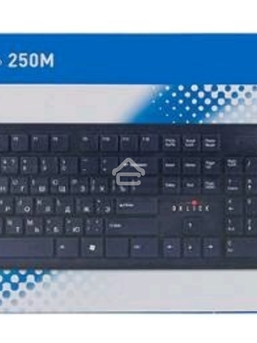 Клавиатура + мышь Oklick 250M клав:черный мышь:черный USB беспроводная slim