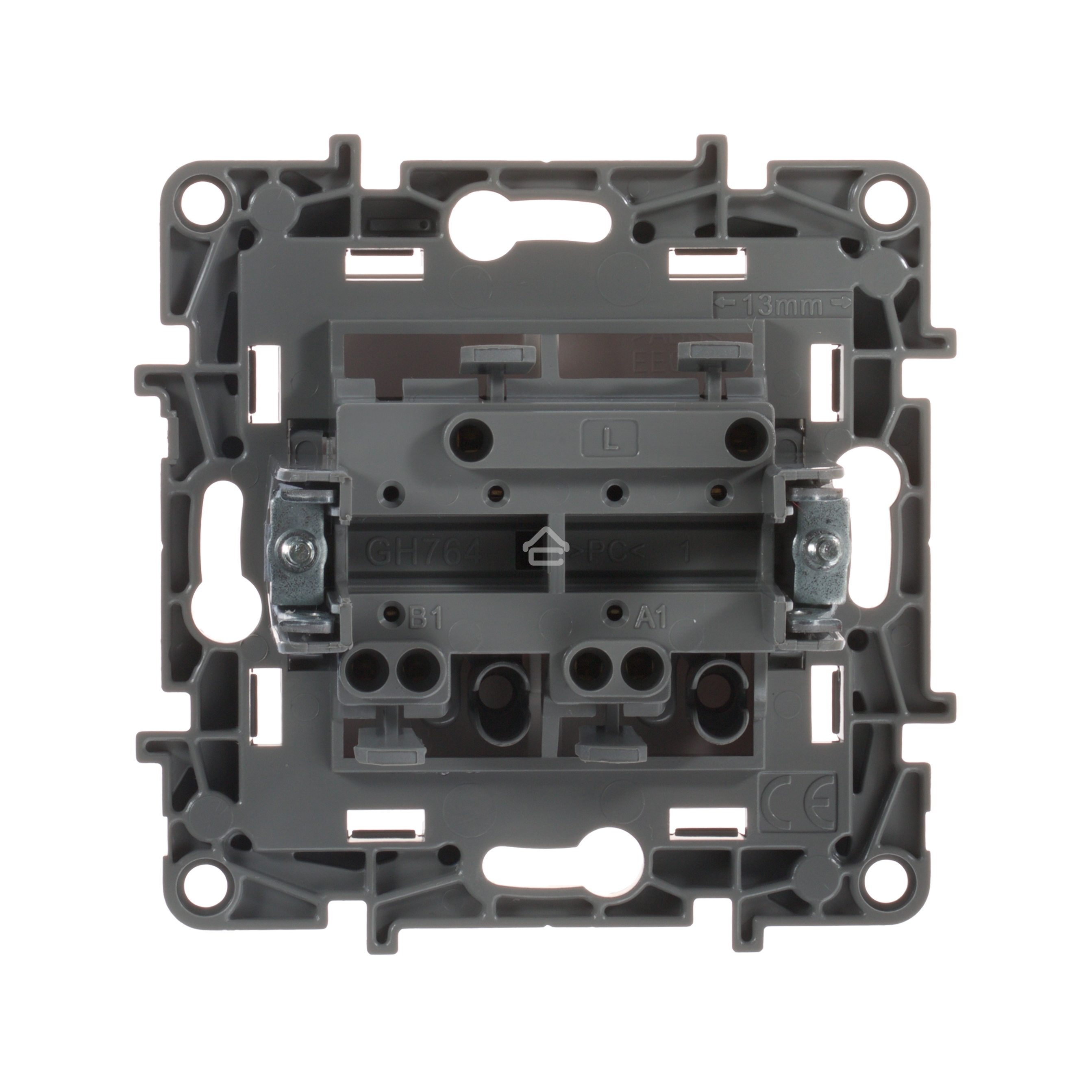 Выключатель двухклавишный 10AX винтовые зажимы ETIKA, белый