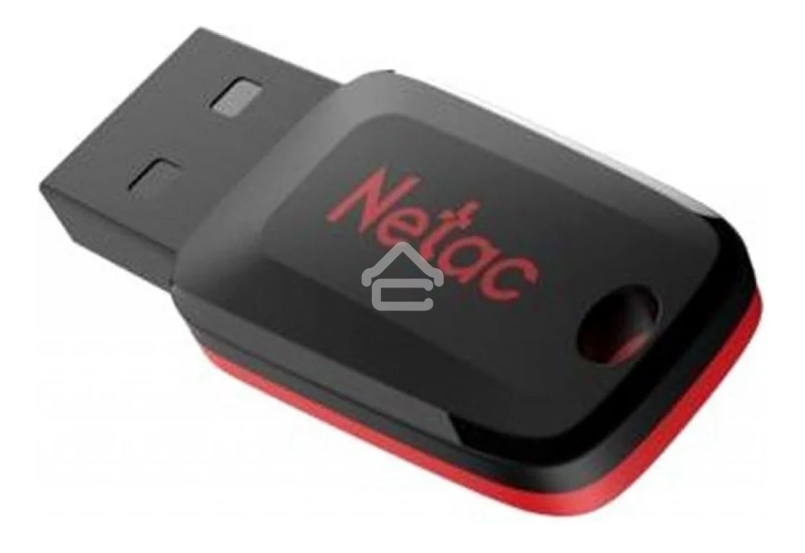 Флешка USB Netac U197 (NT03U197N-032G-20BK), 32Gb, USB 2.0, R/W 25/10, черный/красный