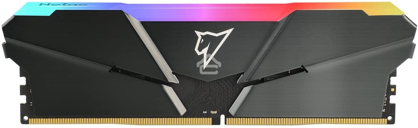 Оперативная память NETAC Shadow, DDR4, 16GB (1x16GB), 3200MHz, CL16, DIMM, с радиатором, RGB, серый