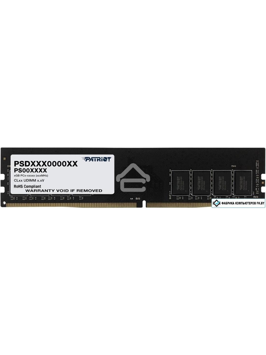 Оперативная память Patriot Signature, DDR4, 8GB (1x8 GB), 3200 MHz, CL22, DIMM