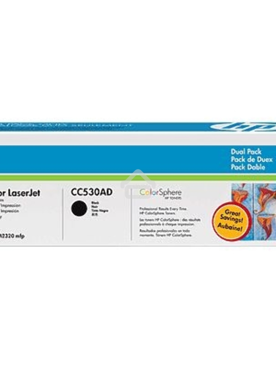 Картридж лазерный двойная упаковка HP CC530AD черный LJ CP2025/CM2320