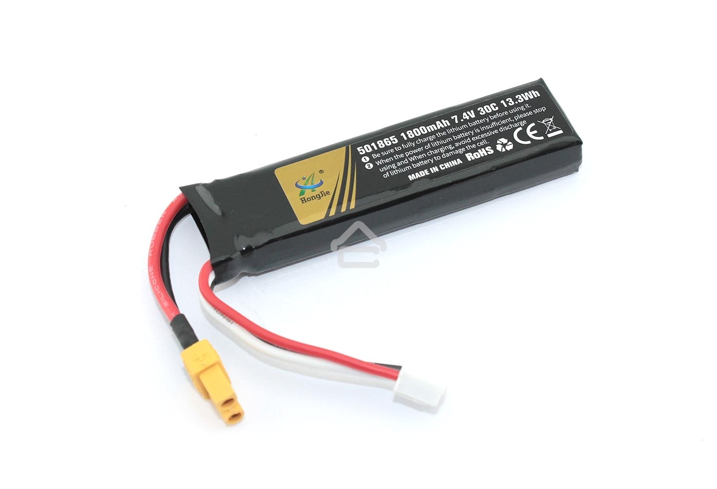 Аккумулятор Li-Pol 7.4v 451865 1800mah XT30-plug
