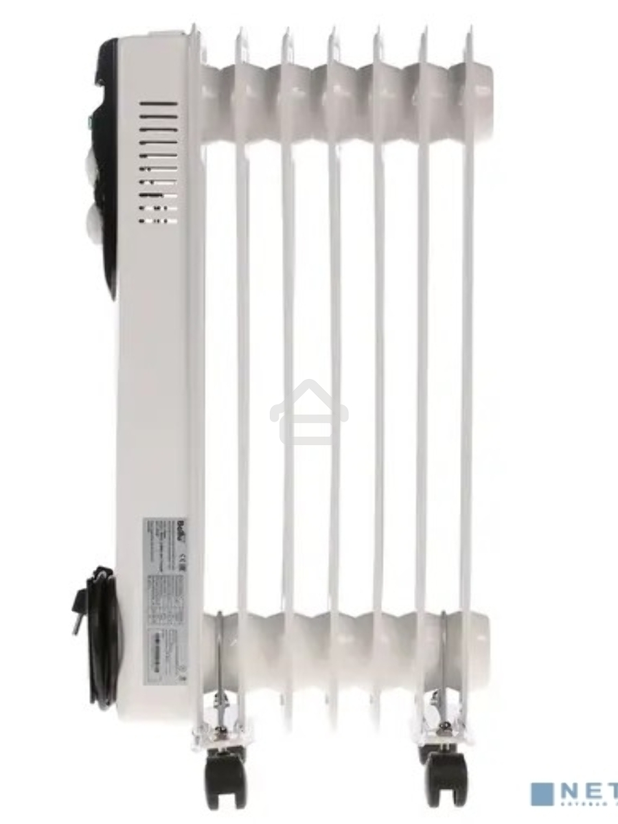 Масляный обогреватель Ballu Classic BOH/CL-07WRN (7 секций), белый, 1500 Вт, 20 м2, термостат