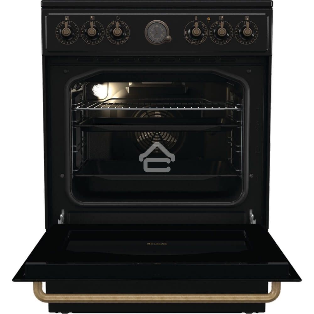 Плита электрическая Gorenje GECS6B71CLB черный, конфорок 4 электрических, духовка 71 л, 60 см x 85 см x 60 см