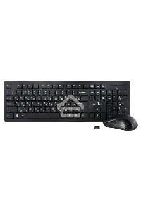 Клавиатура + мышь Oklick 250M клав:черный мышь:черный USB беспроводная slim