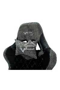 Кресло игровое Бюрократ VIKING 7 KNIGHT B FABRIC черный текстиль/эко.кожа крестовина металл/пластик