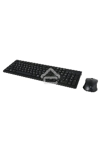 Клавиатура + мышь Oklick 250M клав:черный мышь:черный USB беспроводная slim