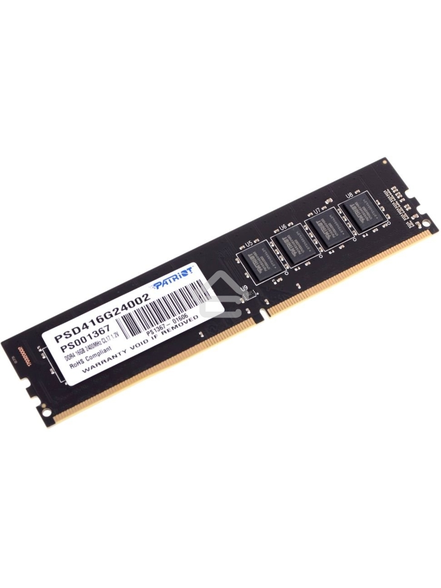Оперативная память Patriot Signature, DDR4, 16GB (1x16 GB), 2400 MHz, CL17, DIMM