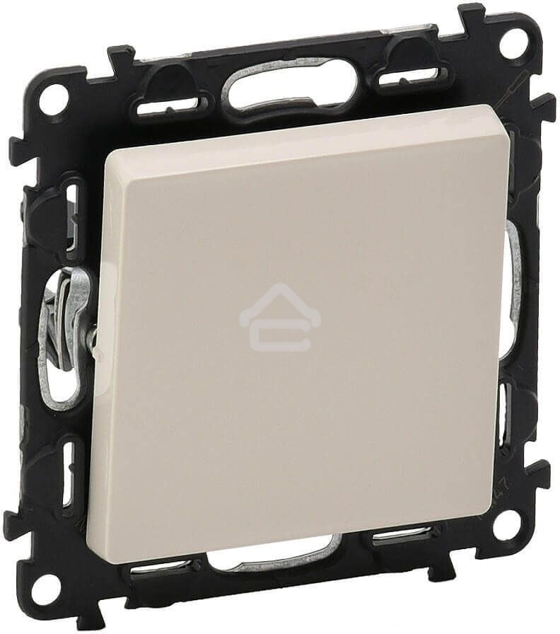 Механизм выключателя 1-кл. СП Valena Life 10А IP20 250 В 10АХ с лицевой панелью; безвинтовые зажимы сл. кость Legrand 752501