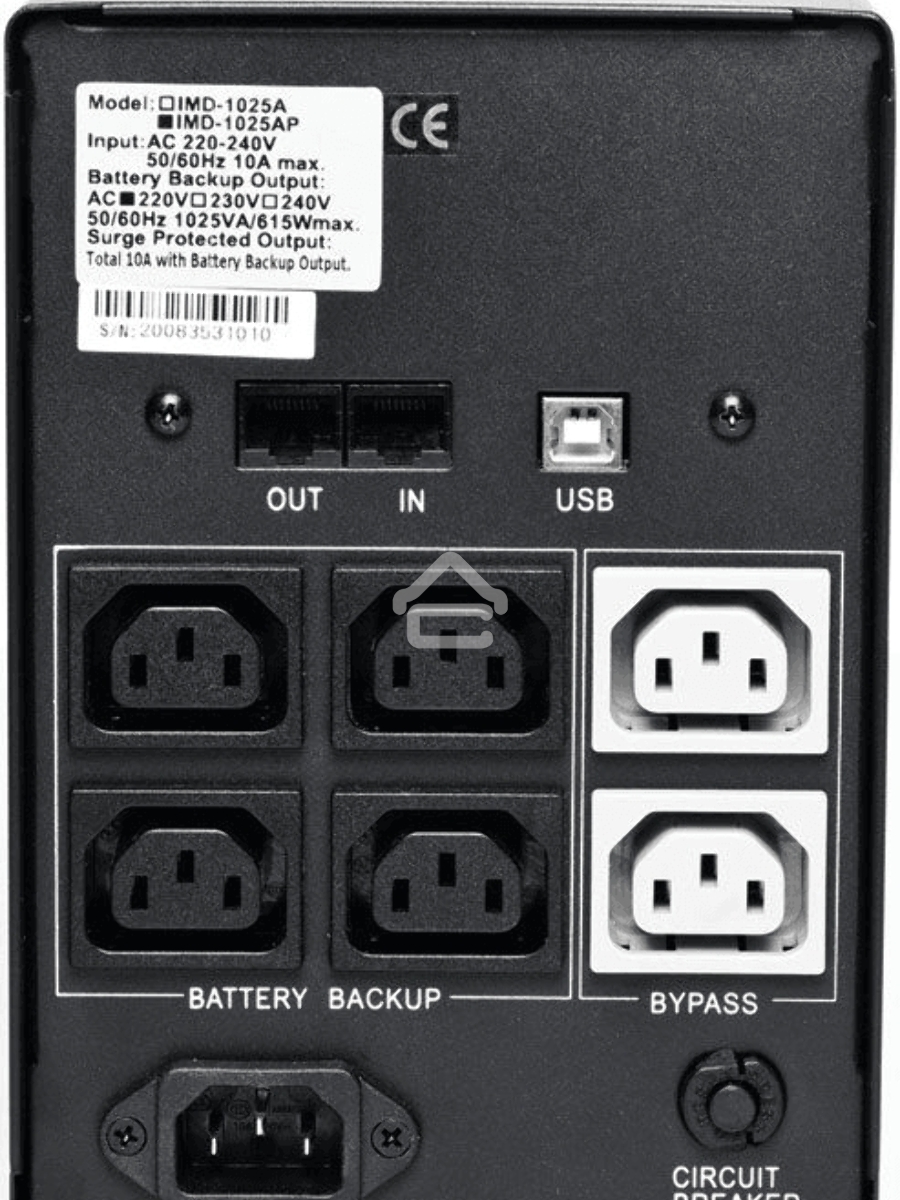 Источник бесперебойного питания Powercom Imperial IMD-2000AP 1200Вт 2000ВА черный