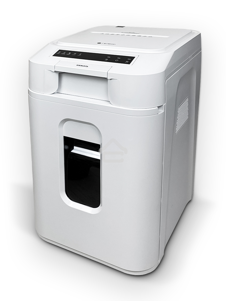 Шредер Heleos АП37-5 белый/белый с автоподачей (секр.P-5) фрагменты 220лист. 37лтр. скрепки скобы пл.карты