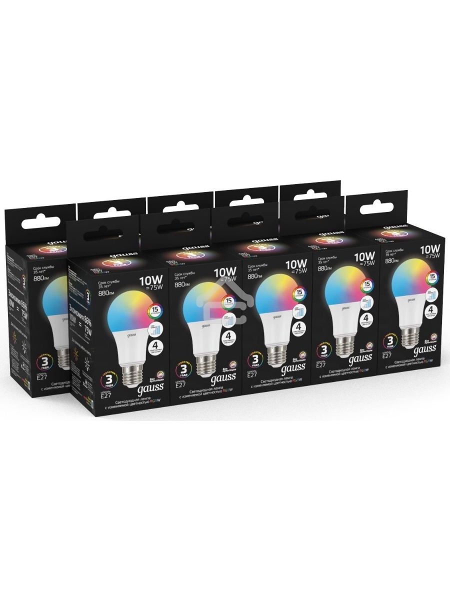 Лампа A60 10W E27 RGBW димирование LED 1/50