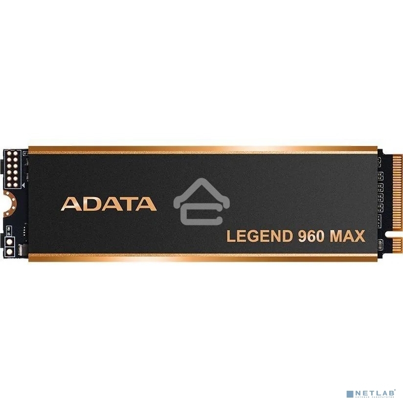 Накопитель SSD ADATA LEGEND 960 MAX, 2Tb, PCIe 4.0 x4, M.2 2280, NVMe, R/W 7400/6800, с радиатором