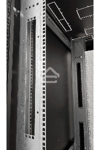 Шкаф серверный напольный 42U (800  1000) двойные перфорированные двери 2 шт., цвет черный