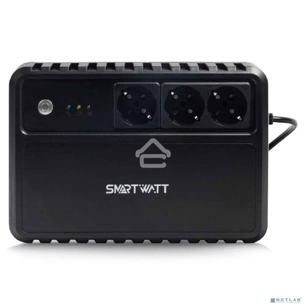 Источник бесперебойного питания SMARTWATT линейно-интерактивный, 400/240 ВА/Вт, напольный, LED индикация, Shuko socket CEE7/4 - 3 шт.