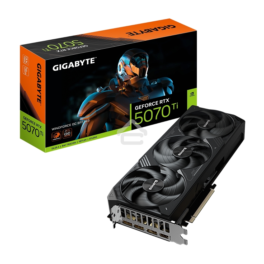 Видеокарта Gigabyte GV-N507TWF3OC-16GD 1.0 NV RTX5070TI 16Gb 256bit GDDR7 2497/28000/HDMI/DP