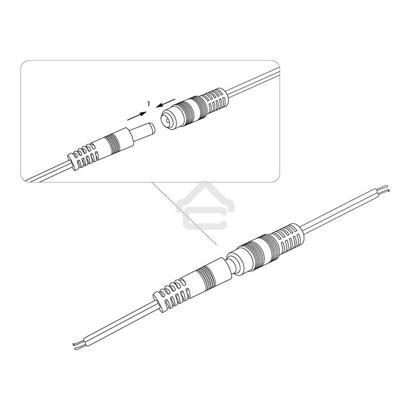 Разъем питания Rexant гнездо 2.1х5.5 с проводом 20 см