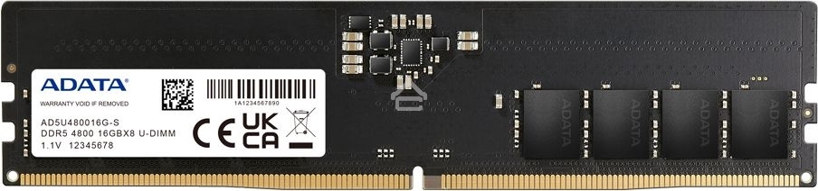 Оперативная память ADATA, DDR5, 16Gb (1x16Gb), 4800MHz, CL40, UDIMM