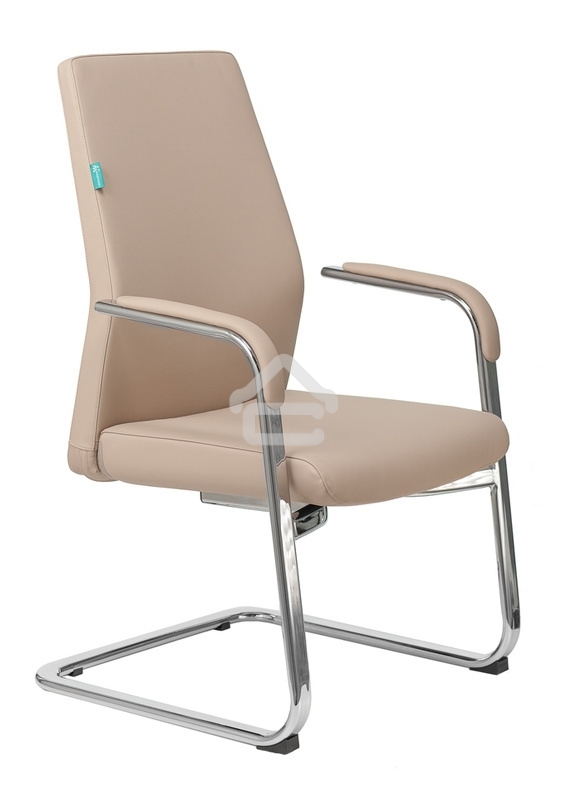 Кресло офисное Бюрократ JONS-LOW-V/BEIGE бежевый, кожа, на полозьях