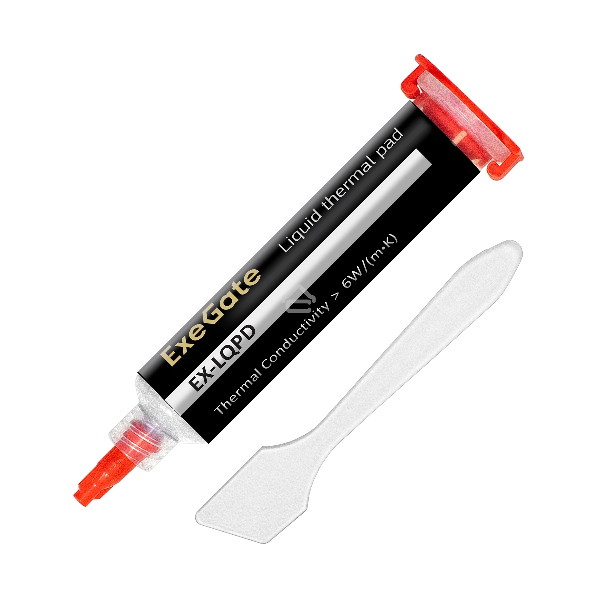 Жидкая термопрокладка ExeGate EX-LQPD (6 Вт/(м•К), 25г тюбик с лопаткой)