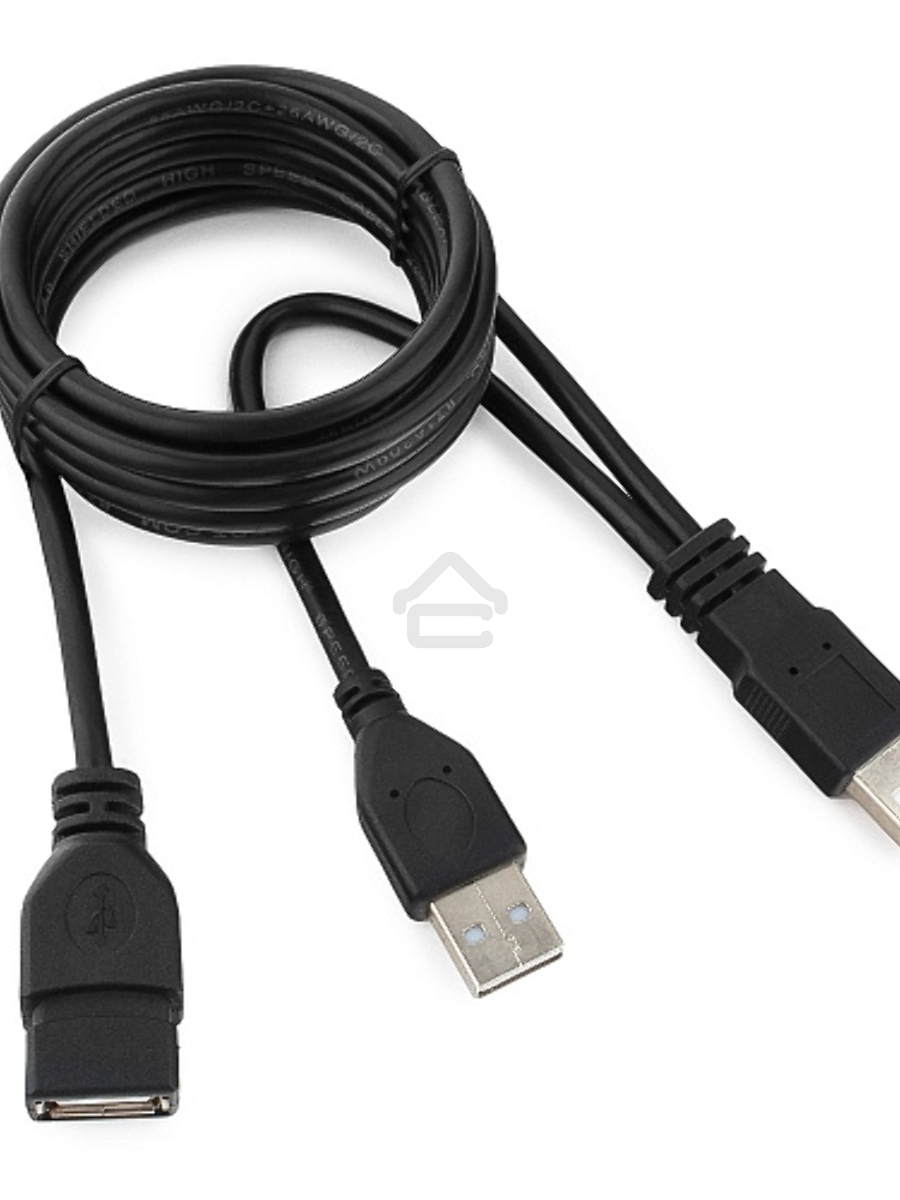 Кабель удлинитель USB 2.0 2xAM/AF 1.8м Gembird PRO, позол.конт., черный, пакет CCP-USB22-AMAF-6