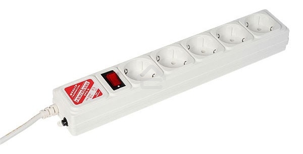 Сетевой фильтр Powercube SPG-B-6-WHITE 1.9 м, 5 розеток, белый, коробка