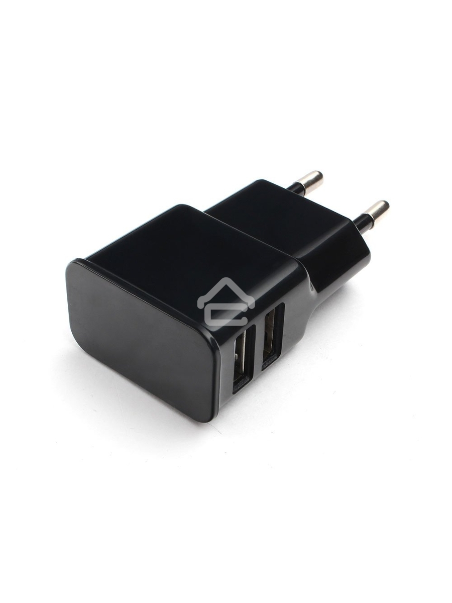 Адаптер питания Cablexpert MP3A-PC-12 100/220V - 5V USB 2 порта, 2.1A, черный
