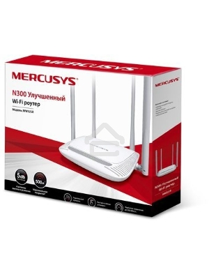 Беспроводный маршрутизатор Mercusys MW325R, 300Мбит/с,  4 порта 100 Мбит/с, 4 фиксированных антенны