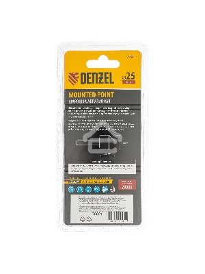 Шарошка абразивная, конус, для дрели, 25 x 25 мм, хвостовик d6 мм, 63С  Denzel