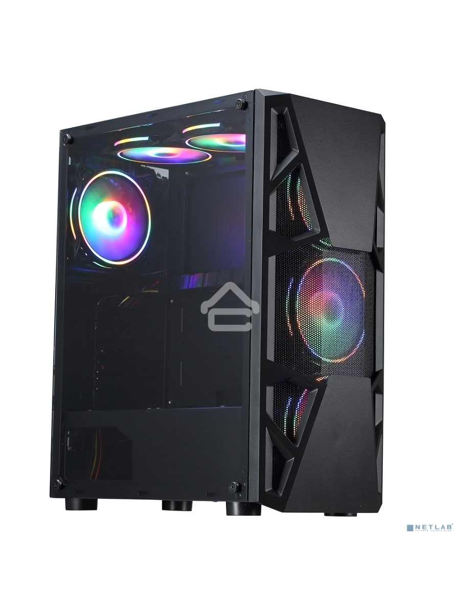 Компьютерный корпус Aerocool / Formula CL-3303B RGB черный без БП ATX 6x120mm 2xUSB2.0 1xUSB3.0 audio bott PSU