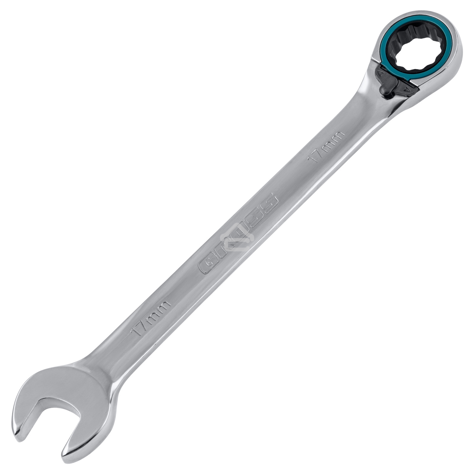 Набор ключей комбинированных с трещоткой Gross 8 - 19 мм, 7 шт., реверсивные, CrV