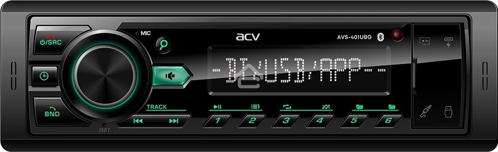Автомагнитола ACV AVS-401UBG 1DIN 4x50Вт v5.0 AUX 2 (43342)