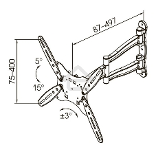 Кронштейн для телевизора Kromax TECHNO-5 белый 15