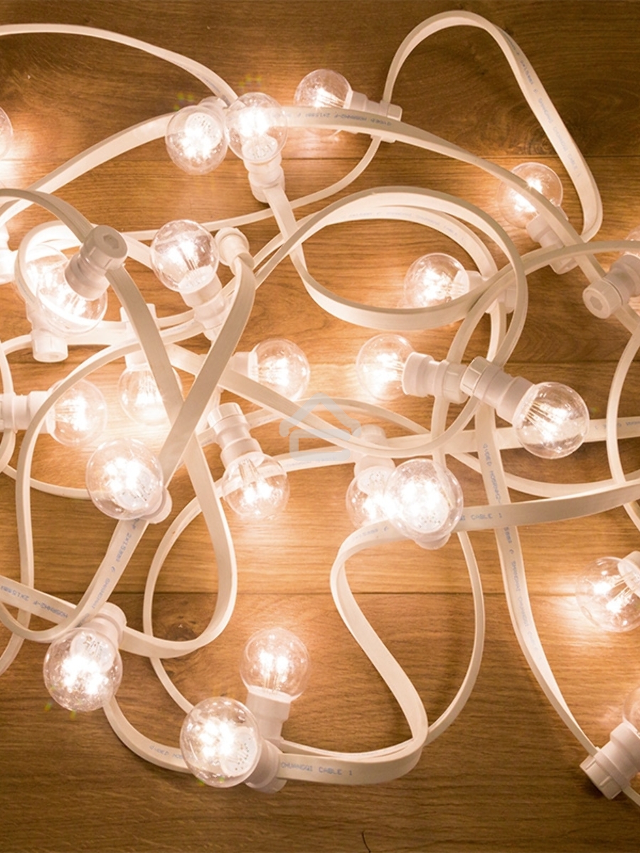 Гирлянда LED Galaxy Bulb String 10м, белый КАУЧУК, 30 ламп*6 LED БЕЛЫЕ, влагостойкая IP65