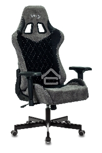 Кресло игровое Бюрократ VIKING 7 KNIGHT B FABRIC черный текстиль/эко.кожа крестовина металл/пластик