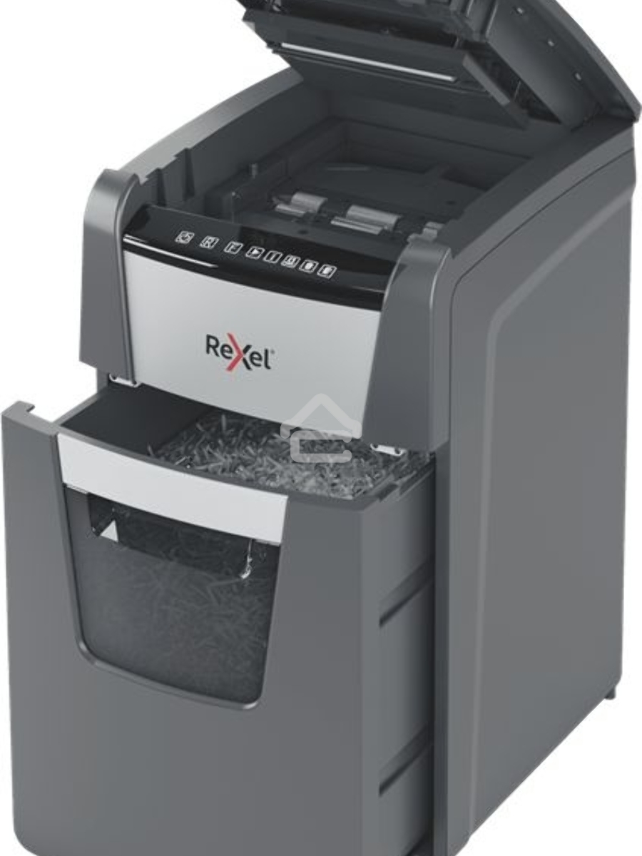 Шредер Rexel Optimum AutoFeed 150X черный с автоподачей (секр.P-4)/фрагменты/150лист./44лтр./скрепки/скобы/пл.карты