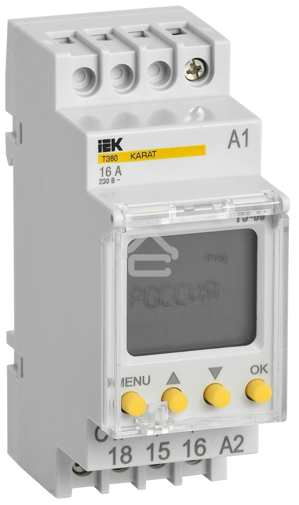Таймер цифровой ТЭ80 16А 230В на DIN-рейку KARAT IEK MTA10-16-080