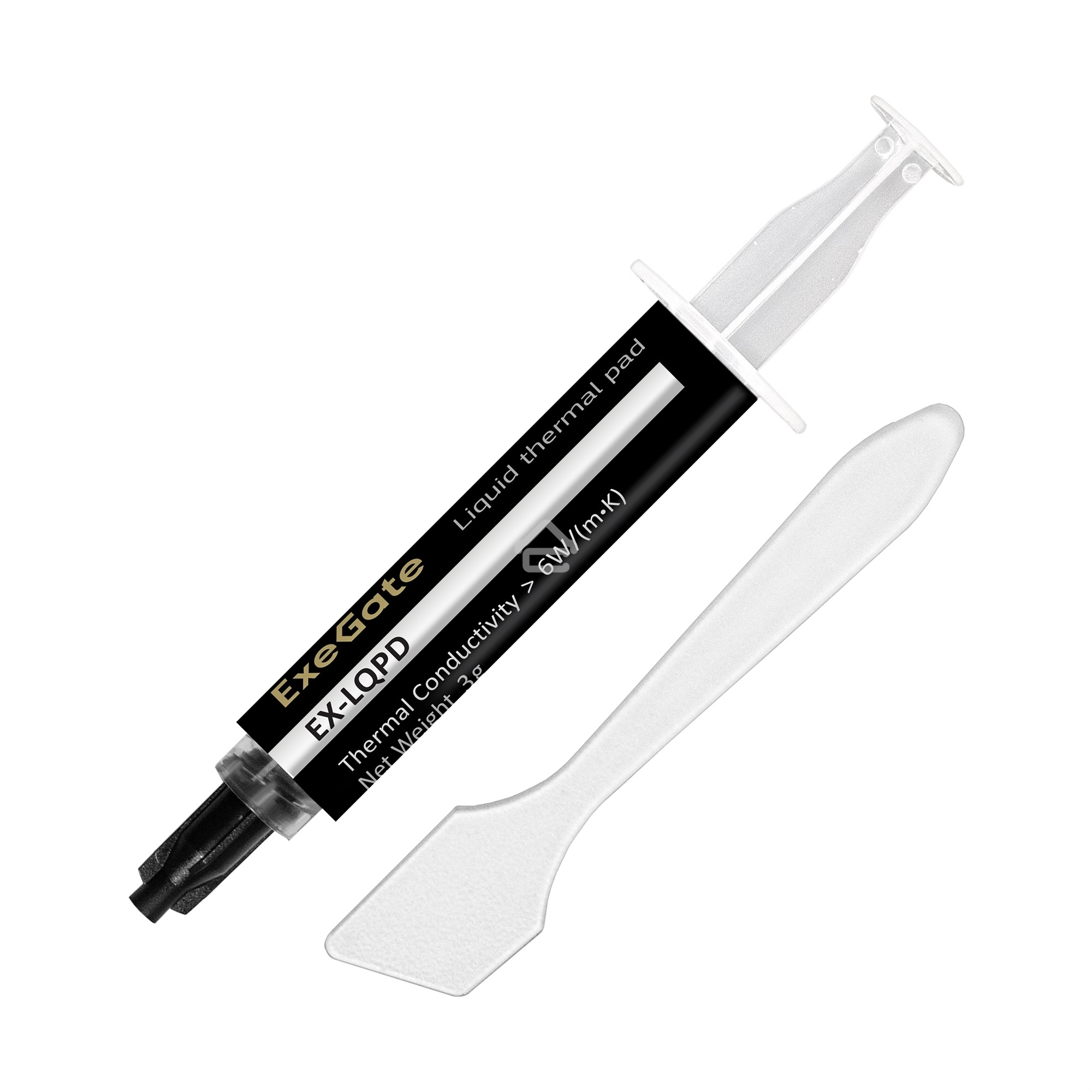 Жидкая термопрокладка ExeGate EX-LQPD (6 Вт/(м•К), 3г шприц с лопаткой)
