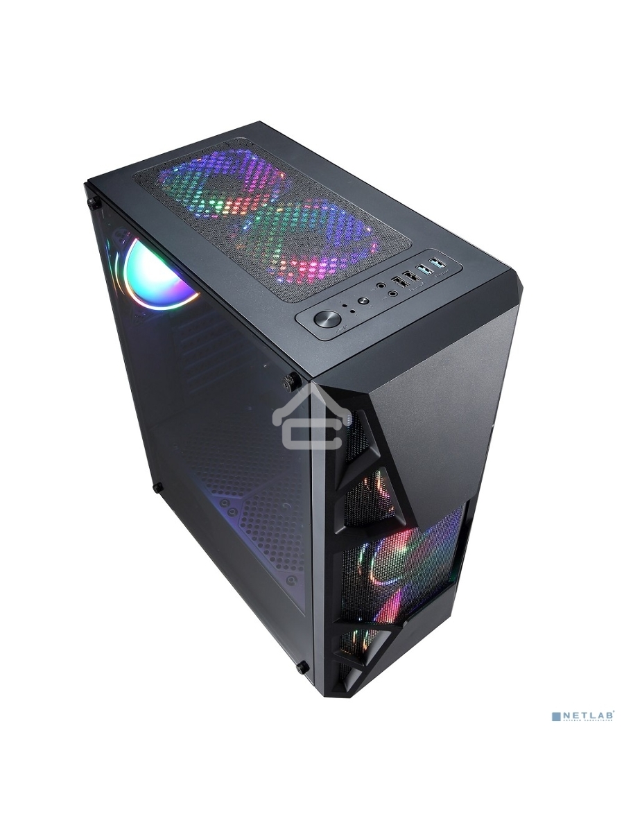 Компьютерный корпус Aerocool / Formula CL-3303B RGB черный без БП ATX 6x120mm 2xUSB2.0 1xUSB3.0 audio bott PSU