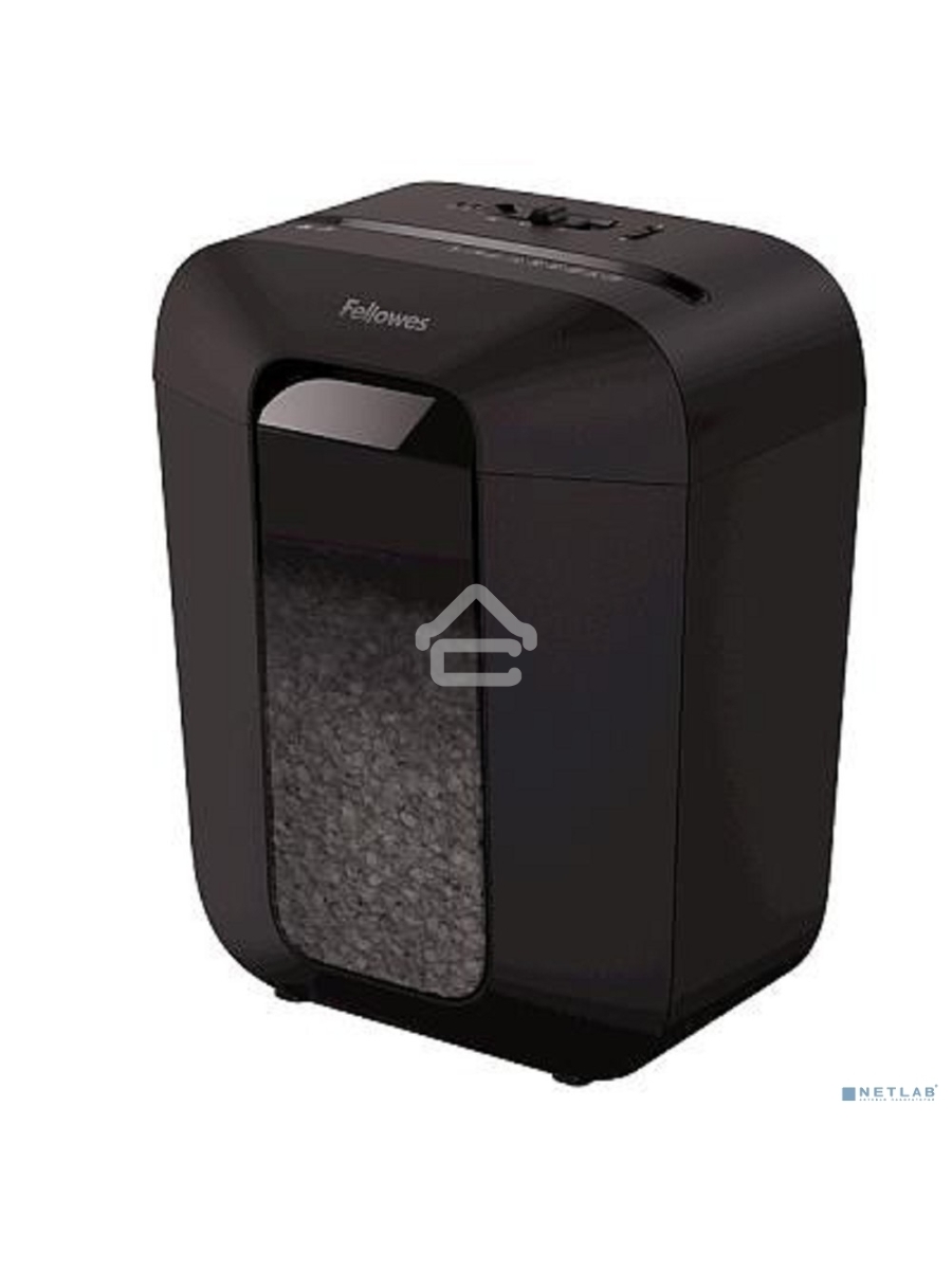 Шредер Fellowes PowerShred LX50 черный (секр.P-4)/перекрестный/9лист./17лтр./скрепки/скобы/пл.карты