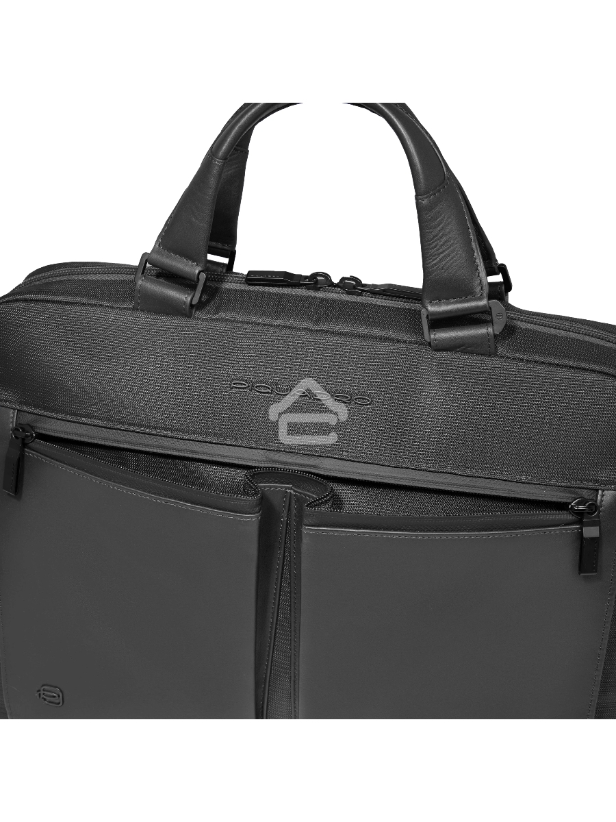 Деловая сумка Piquadro Orion CA6623S136/N с отделением для ноутбука черный ткань/натур.кожа