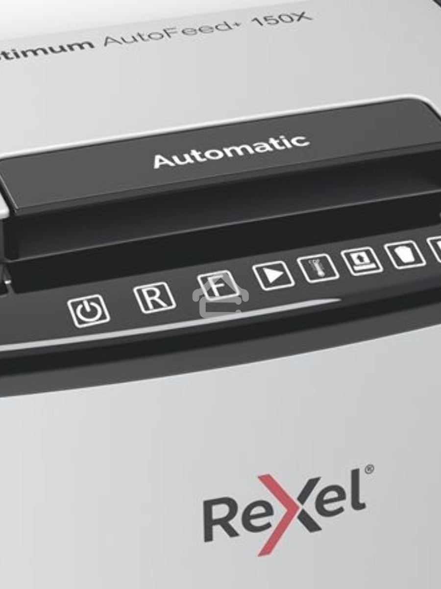 Шредер Rexel Optimum AutoFeed 150X черный с автоподачей (секр.P-4)/фрагменты/150лист./44лтр./скрепки/скобы/пл.карты