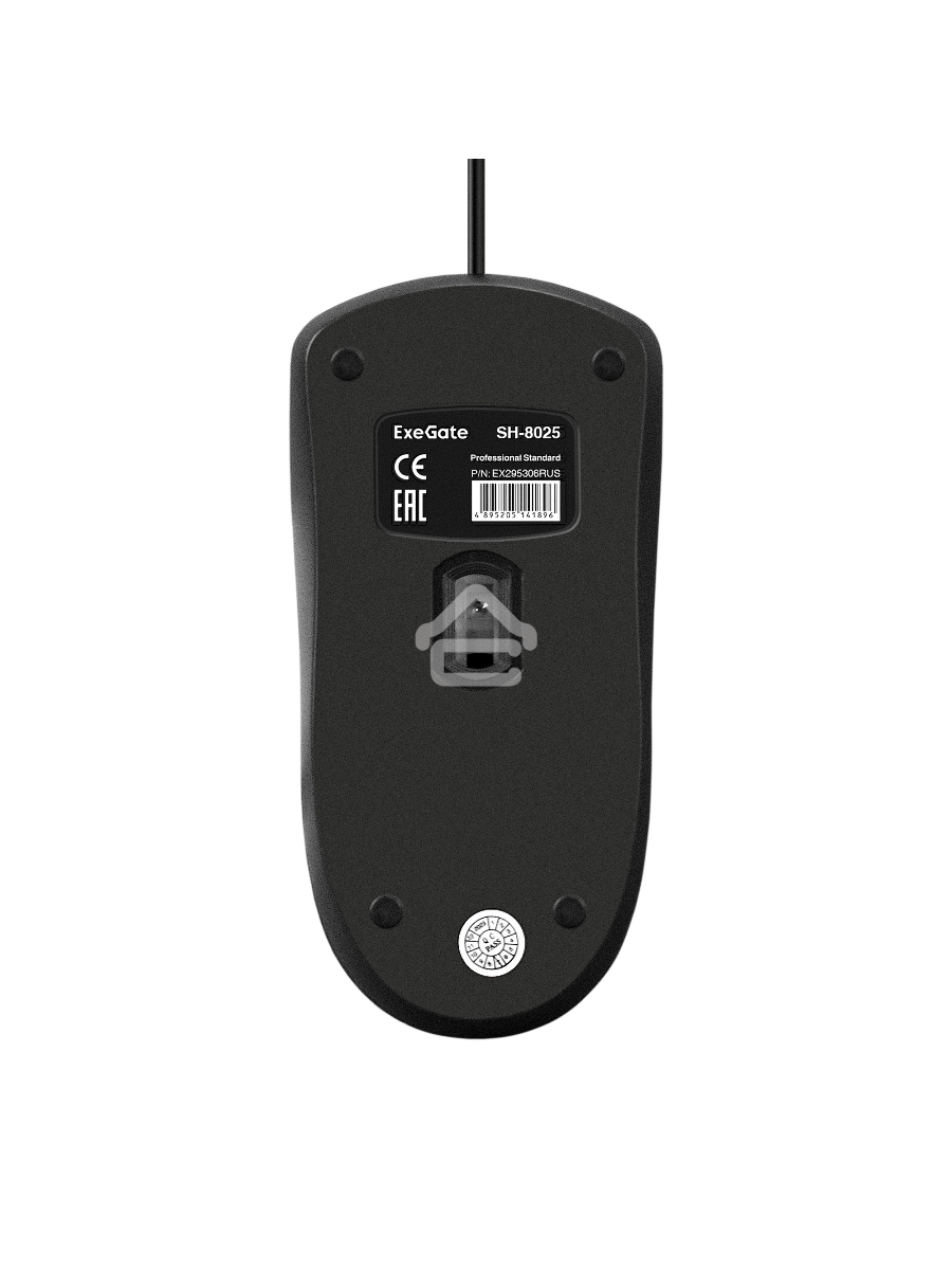 Мышь проводная ExeGate Professional Standard SH-8025 черный, 1000 dpi, USB, кнопки - 3